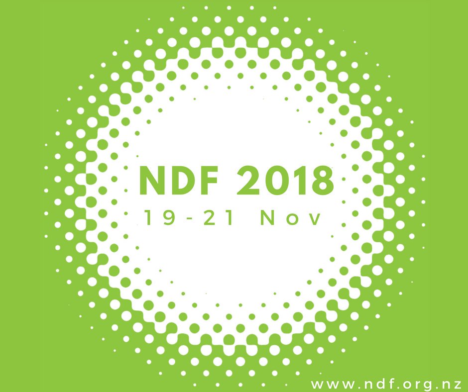 NDF2018  (National Digital Forum)  Conference – Wellington – 19 – 21 November 2018