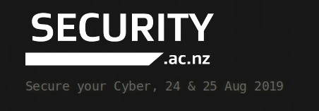 security.ac.nz Security training – Wellington – 24-25 August 2019